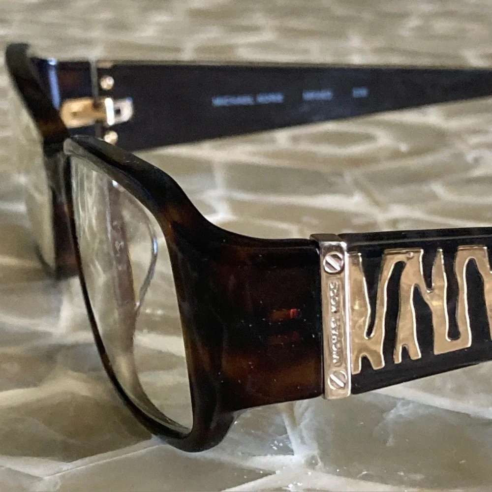 Michael Kors dark tortoise gold accent eyeglasses